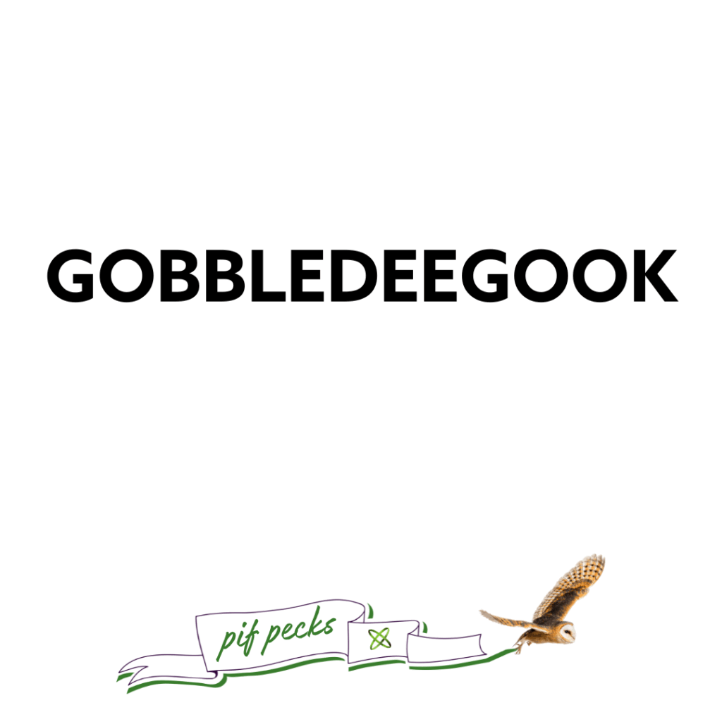 Spot cash flow troubles early. Text says "Goobledeegook" Partnership invoice finance "pif pecks banner" is flying below text