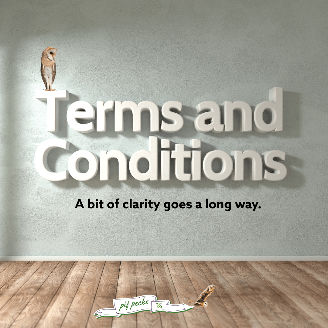 Invoicing terms and conditions. A little bit of clarity goes a long way.